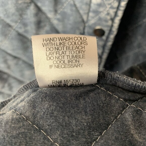 Jane & Delancey Womens Quilted Jacket Chore Coat Barn Plus Size 1X ? Or 2X Blue - Picture 6 of 12